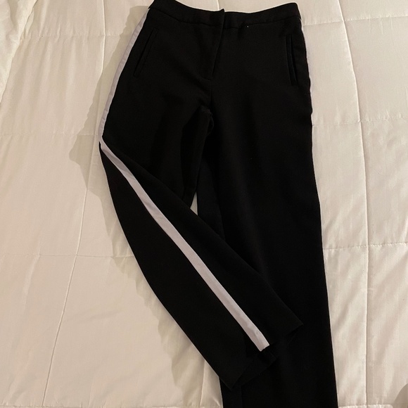 Forever 21 Black Trousers With White Stripes (Size Small) - Picture 1 of 5